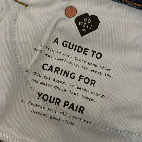 Madewell High Rise Cuffed Denim Jean Shorts Glen Oaks Blue 26 - Picture 6 of 7